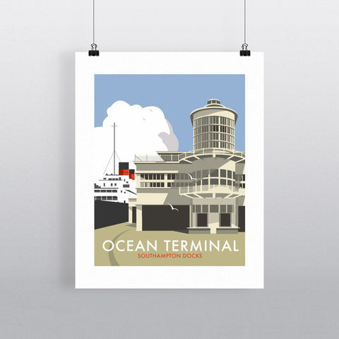 THOMPSON058: Ocean Terminal, Southampton Docks. 24" x 32" Matte Mounted Print