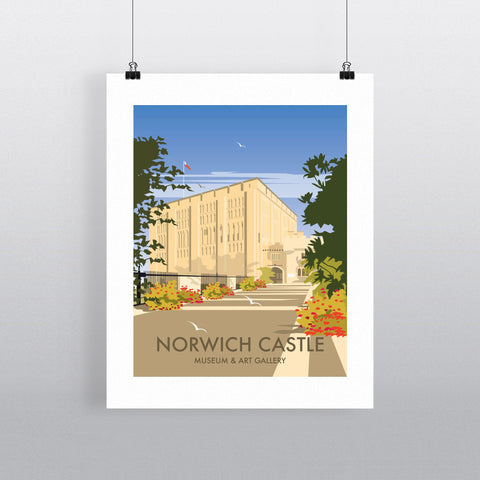 THOMPSON084: Norwich Castle, Norfolk. 24" x 32" Matte Mounted Print