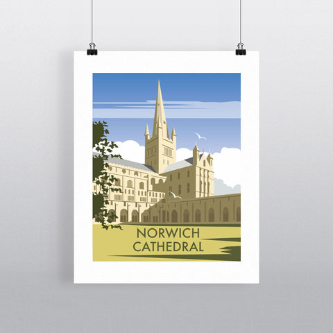 THOMPSON085: Norwich Cathedral, Norfolk. 24" x 32" Matte Mounted Print