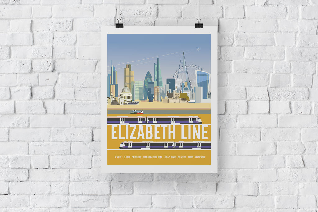 The Elizabeth Line by Dave Thompson - 11X14" Art Print