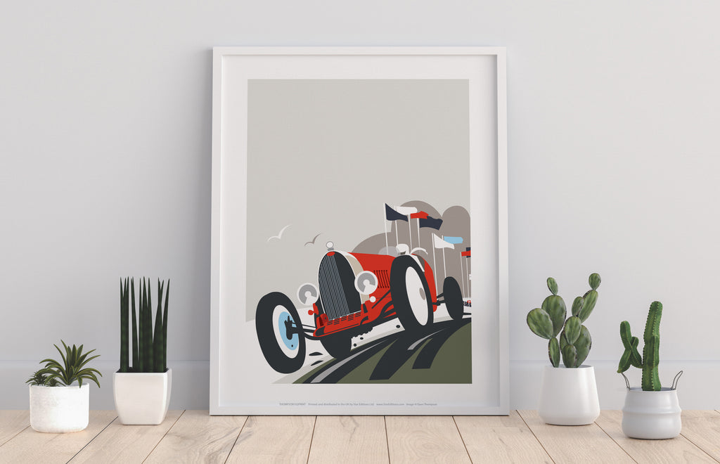 Race Car By Artist Dave Thompson - 11X14inch Premium Art Print