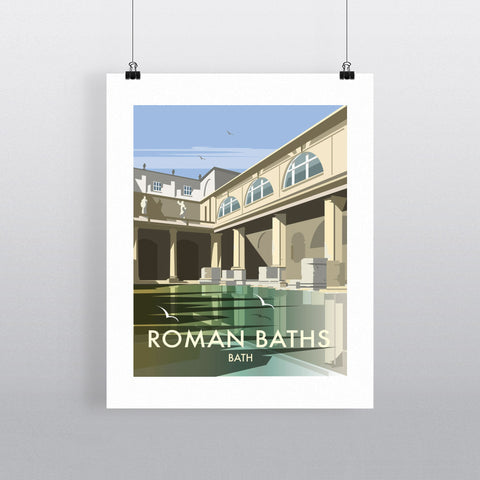 THOMPSON140: Roman Baths, Bath. 24" x 32" Matte Mounted Print
