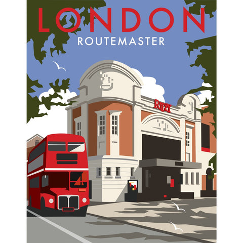 THOMPSON164: London Routemaster Ritzy 24" x 32" Matte Mounted Print