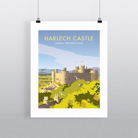 THOMPSON169: Harlech Castle 24" x 32" Matte Mounted Print