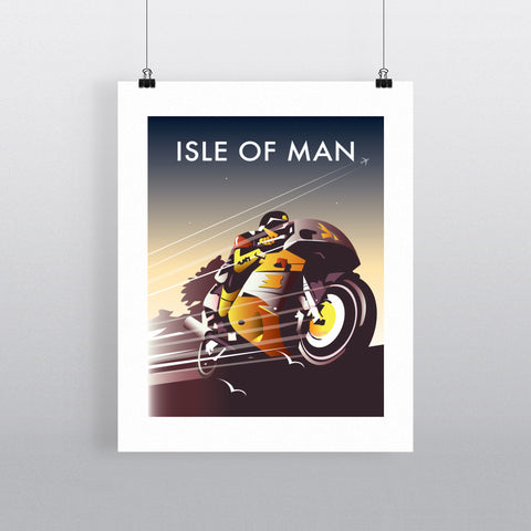 THOMPSON177: Isle of Man Racer 24" x 32" Matte Mounted Print