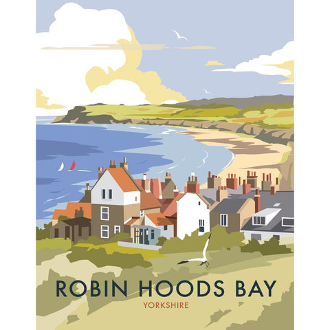 THOMPSON185: Robin Hoods Bay 24" x 32" Matte Mounted Print