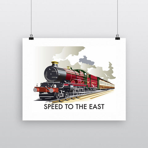 THOMPSON189: Speed to the East 24" x 32" Matte Mounted Print