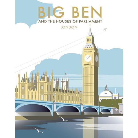 THOMPSON206: Big Ben and the Houses of Parliament 24" x 32" Matte Mounted Print