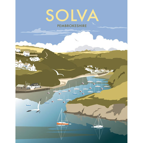 THOMPSON224: Solva, South Wales 24" x 32" Matte Mounted Print