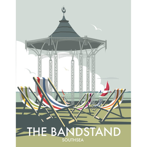THOMPSON269: The Bandstand, Southsea 24" x 32" Matte Mounted Print