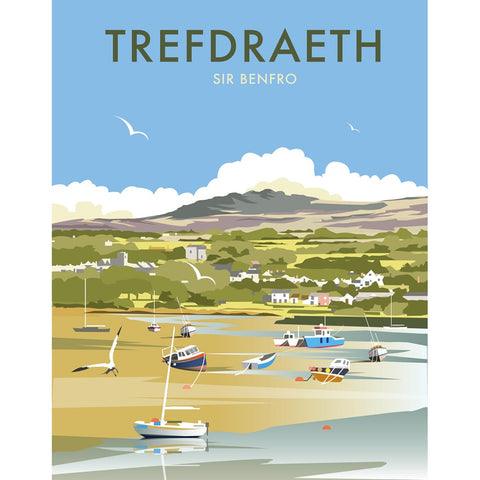 THOMPSON273: Trefdraeth, Wales 24" x 32" Matte Mounted Print