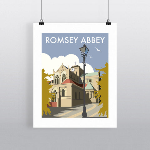THOMPSON281: Romsey Abbey 24" x 32" Matte Mounted Print