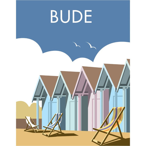 THOMPSON327: Bude, Cornwall 24" x 32" Matte Mounted Print