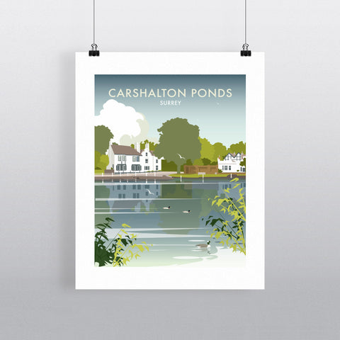 THOMPSON330: Carshalton Ponds, Surrey 24" x 32" Matte Mounted Print
