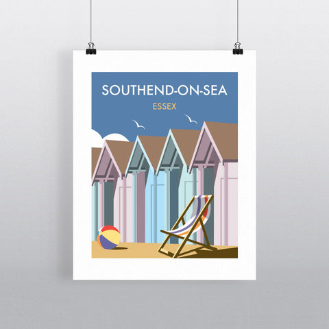 THOMPSON334: Beach Huts, Essex 24" x 32" Matte Mounted Print