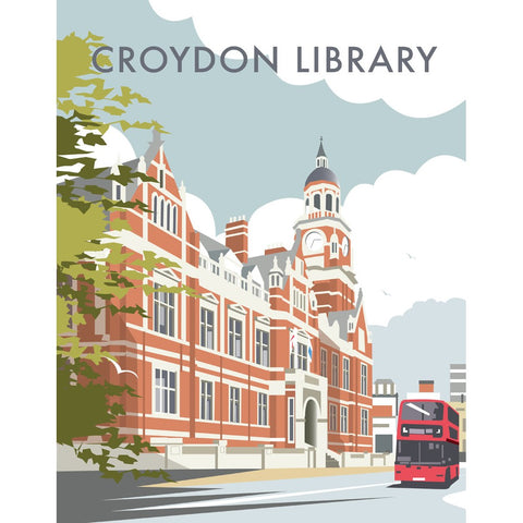 THOMPSON335: Croydon Library, Surrey 24" x 32" Matte Mounted Print