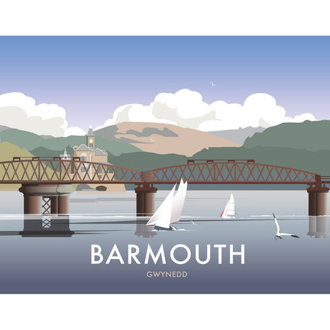 THOMPSON336: Barmouth, South Wales 24" x 32" Matte Mounted Print