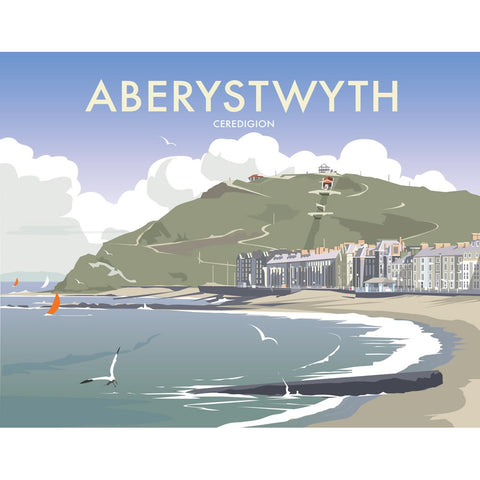THOMPSON339: Aberystwyth, South Wales 24" x 32" Matte Mounted Print