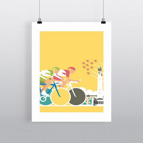 THOMPSON343: Cycling 24" x 32" Matte Mounted Print