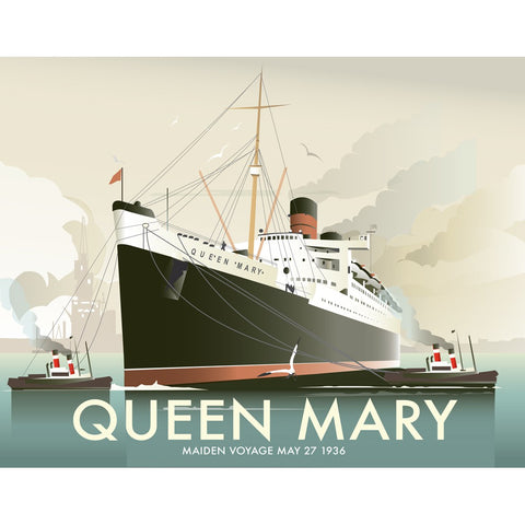 THOMPSON361: Queen Mary 24" x 32" Matte Mounted Print