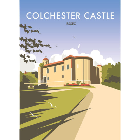 THOMPSON375: Colchester Castle 24" x 32" Matte Mounted Print