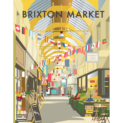 THOMPSON401: Brixton Market 24" x 32" Matte Mounted Print
