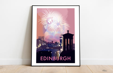 Edinburgh By Artist Dave Thompson - 11X14inch Premium Art Print