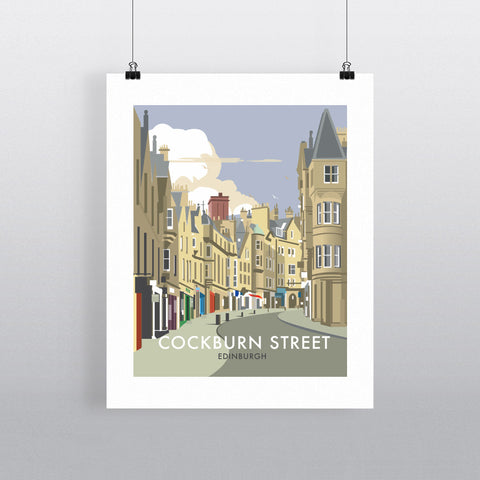 THOMPSON419: Cockburn Street, Edinburgh 24" x 32" Matte Mounted Print