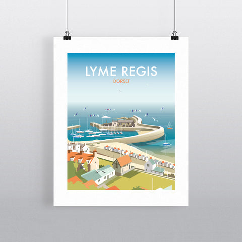 THOMPSON437: Lyme Regis, Dorset 24" x 32" Matte Mounted Print