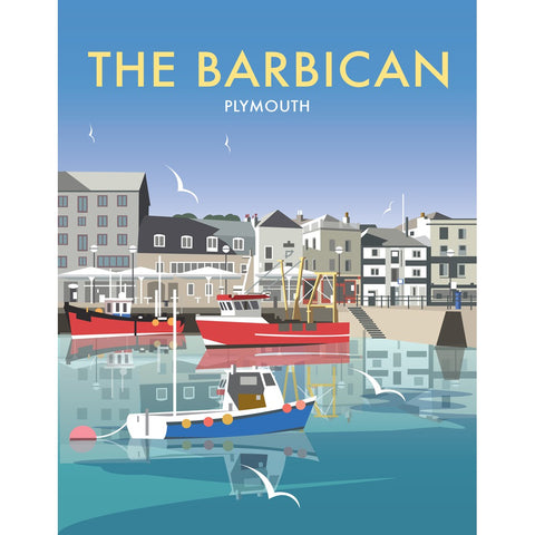 THOMPSON443: The Barbican, Plymouth 24" x 32" Matte Mounted Print