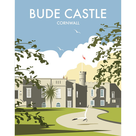 THOMPSON445: Bude Castle, Cornwall 24" x 32" Matte Mounted Print