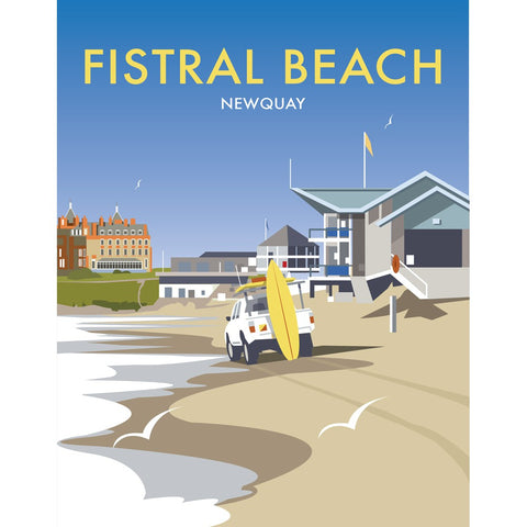 THOMPSON451: Fistral Beach, Newquay 24" x 32" Matte Mounted Print
