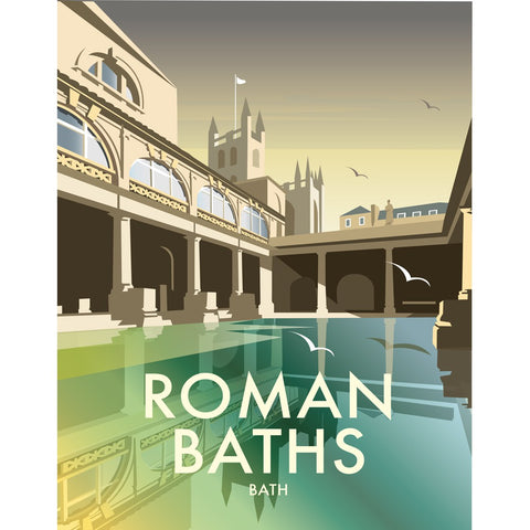 THOMPSON454: Roman Baths 24" x 32" Matte Mounted Print