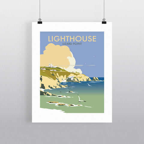 THOMPSON485: Lizard Point Lighthouse, Cornwall 24" x 32" Matte Mounted Print