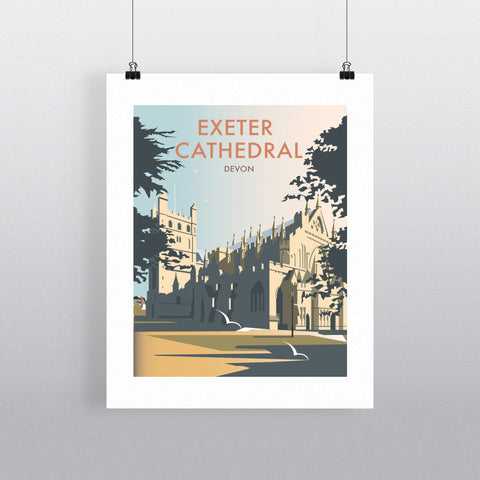 THOMPSON490: Exeter Cathedral Devon. Greeting Card 6x6