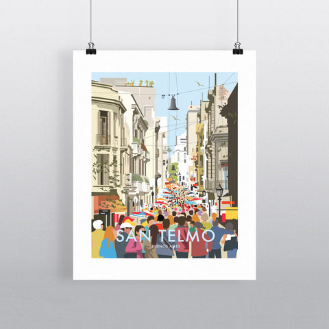 THOMPSON519: San Telmo Buenos Aires. Greeting Card 6x6