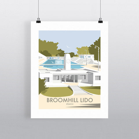 THOMPSON535: Broomhill Lido Ipswich. Greeting Card 6x6