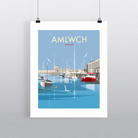 THOMPSON580: Amlwch Anglesey. Greeting Card 6x6