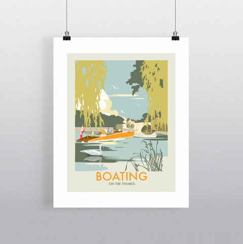 THOMPSON581: Boating On The Thames. Greeting Card 6x6