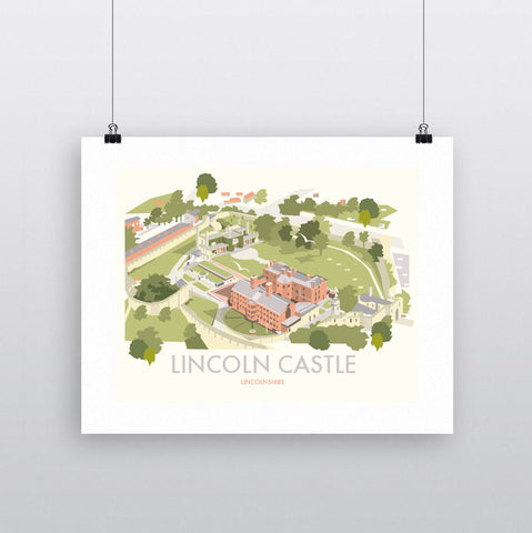 THOMPSON610: Lincoln Castle. Greeting Card 6x6