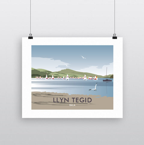 THOMPSON649: Llyn Tegid Bala. Greeting Card 6x6