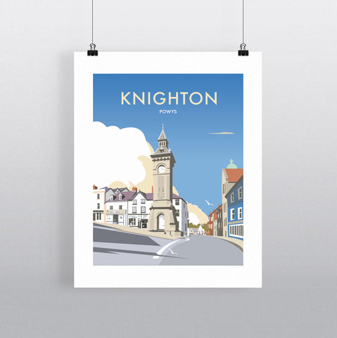 THOMPSON719: Knighton Powys Wales. Greeting Card 6x6