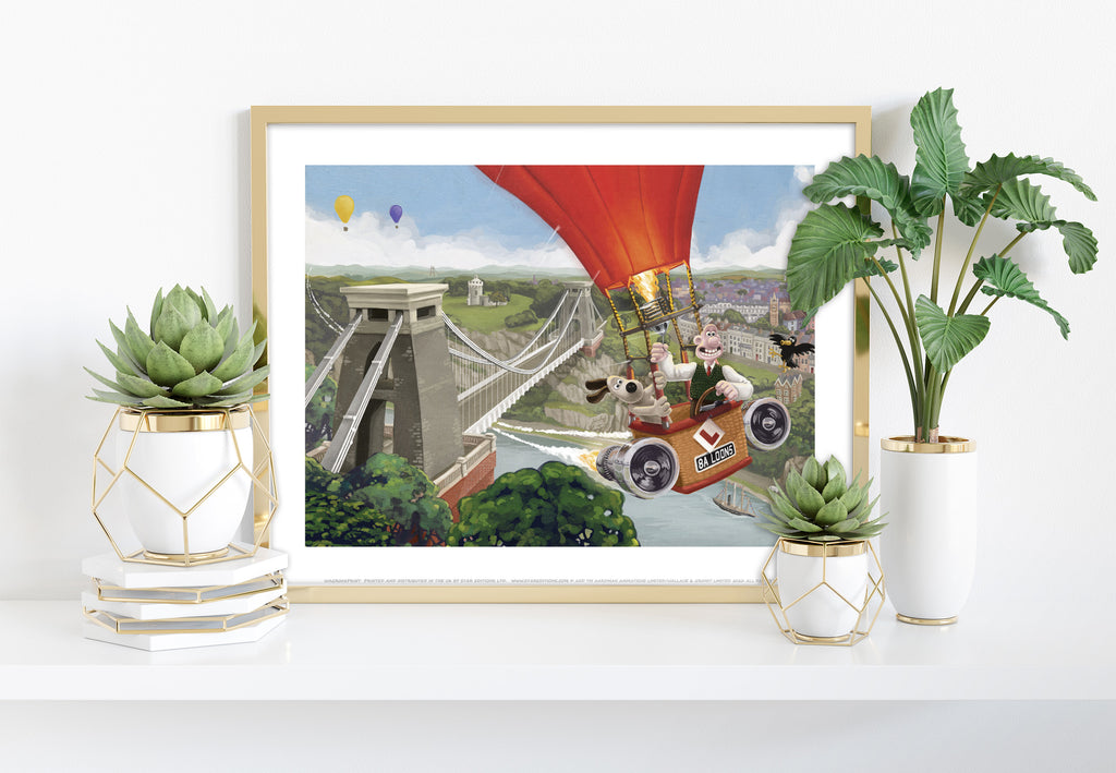 Wallace And Gromit Hot Air Balloon Art Print