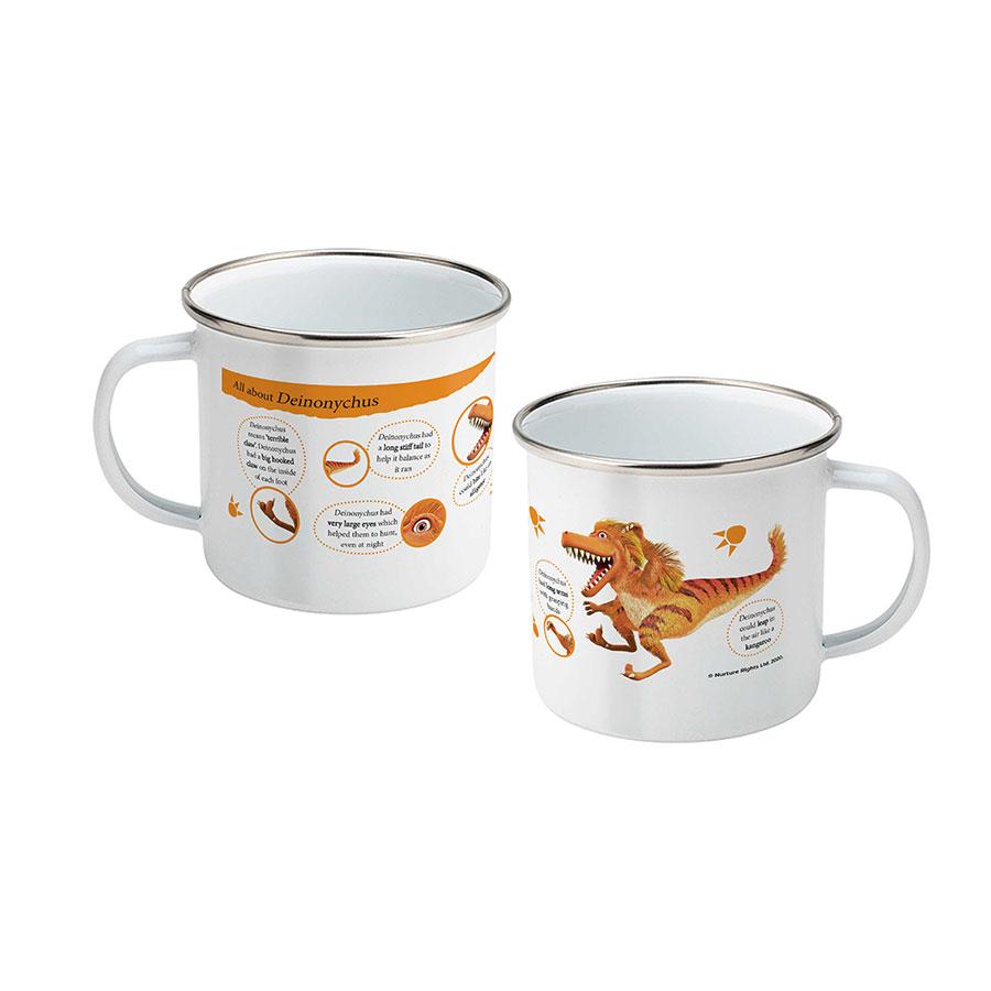 Dinosaur Roar All About Deinonychus Enamel Mug