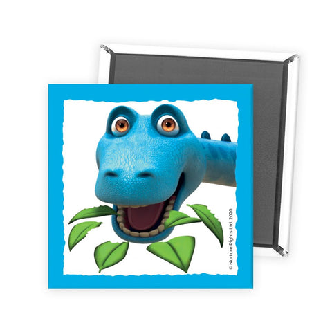 Dinosaur Munch Headshot Square Magnet