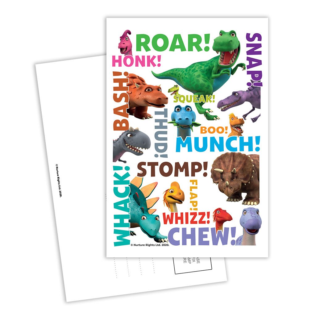 Dinosaur Roar Names Postcard