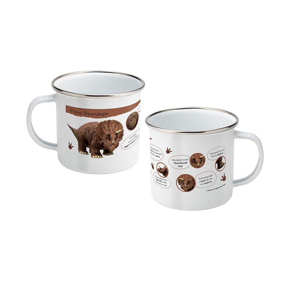 Dinosaur Roar All About Triceratops Enamel Mug
