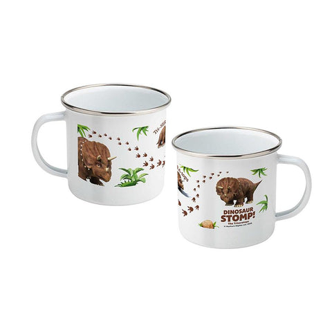 Dinosaur Stomp The Triceratops Enamel Mug