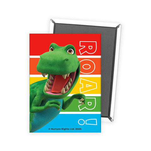 Dinosaur Roar Stripes Fridge Magnet