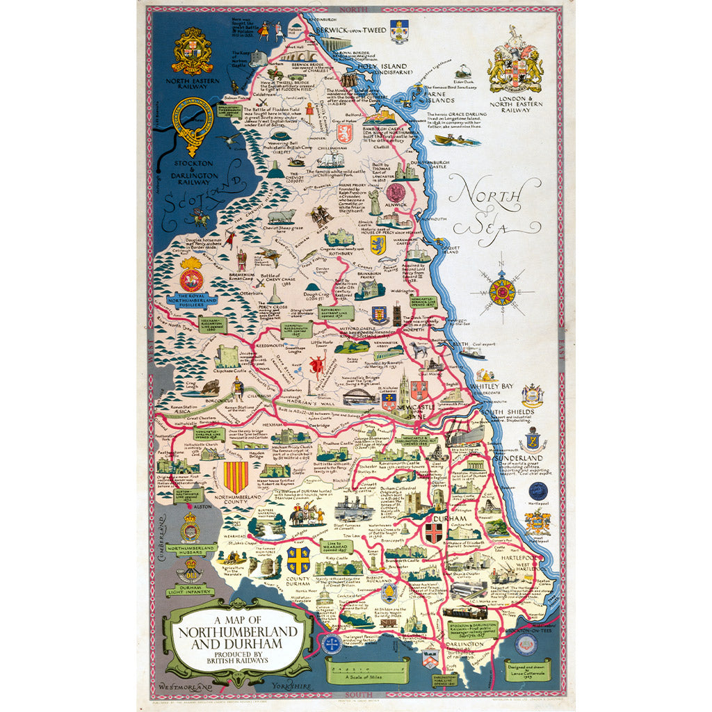 10172989: A Map of Northumberland and Durham